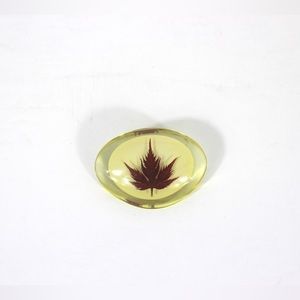 Maple Leaf in Resin Pin, Vintage Brooch Japanese Maple Canadian Souvenir Canada